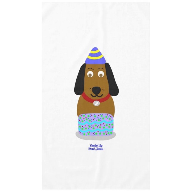 Happy Birthday Pup Tablecloth (Front)