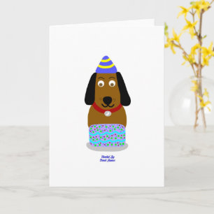 Happy Birthday Pup Vertical Standard Greeting Card