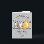 Happy Birthday Purrrfect Sister Ever Cute Cats Card<br><div class="desc">Happy Birthday Purrrfect Sister Ever Cute Cats and kittens</div>