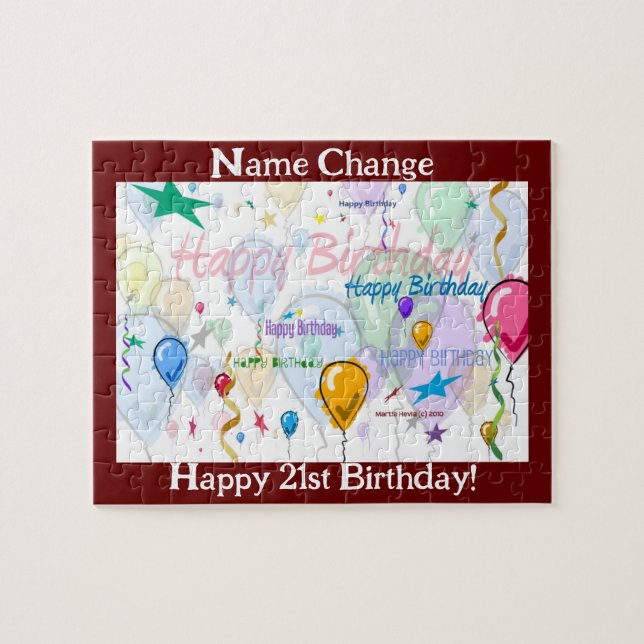 Happy Birthday Puzzle II (Personalize) (Horizontal)