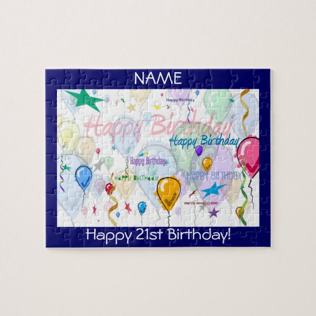 Happy Birthday Puzzle (Personalize) (Horizontal)
