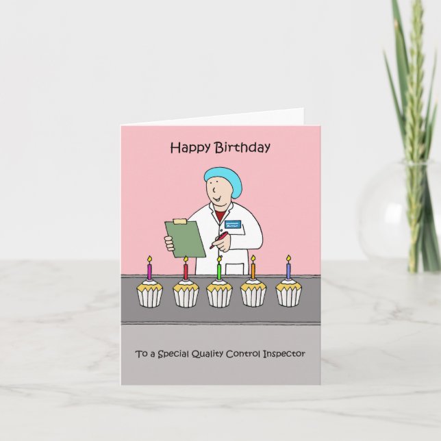 Happy Birthday Quality Control Inspector Card (Front)