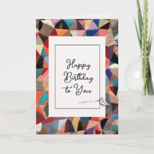 Happy Birthday Quilt Pattern with Needle Card
