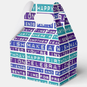Happy Birthday Quote Favour Gift Boxes