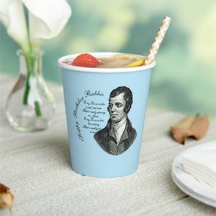 Happy Birthday Rabbie - Robert Burns Large  Paper Cups