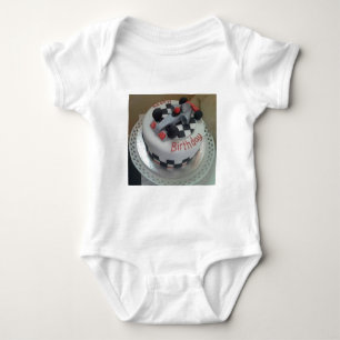 happy birthday racing car baby bodysuit