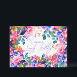 Happy Birthday Rainbow Garden Floral Card<br><div class="desc">A modern and beautiful birthday card featuring a romantic garden floral design. Perfect for any age birthday.</div>