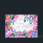 Happy Birthday Rainbow Garden Floral Card<br><div class="desc">A modern and beautiful birthday card featuring a romantic garden floral design. Perfect for any age birthday.</div>