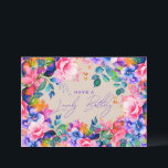 Happy Birthday Rainbow Garden Floral Champagne Card<br><div class="desc">A modern and beautiful birthday card featuring a romantic garden floral design. Perfect for any age birthday.</div>