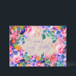 Happy Birthday Rainbow Garden Floral Champagne Card<br><div class="desc">A modern and beautiful birthday card featuring a romantic garden floral design. Perfect for any age birthday.</div>