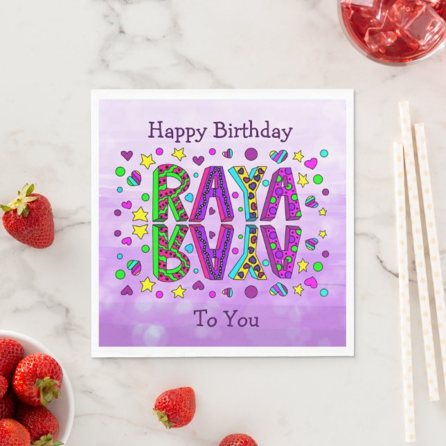 Happy Birthday Raya Party  Napkin (Insitu)