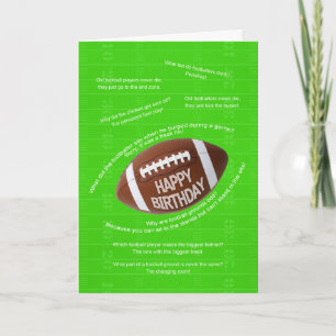 Happy birthday, really bad football jokes card
