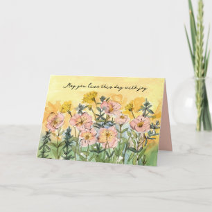 Happy Birthday Religious Blessings Joy Primrose Card