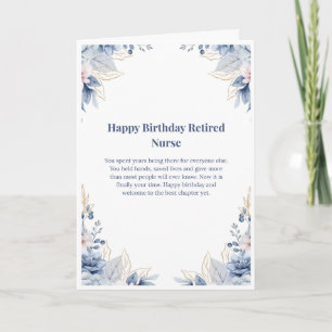 Happy Birthday Retired Nurse Card