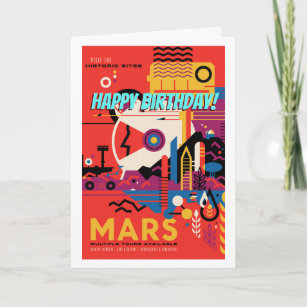 Happy Birthday! Retro Mars Historic Site Tour Card
