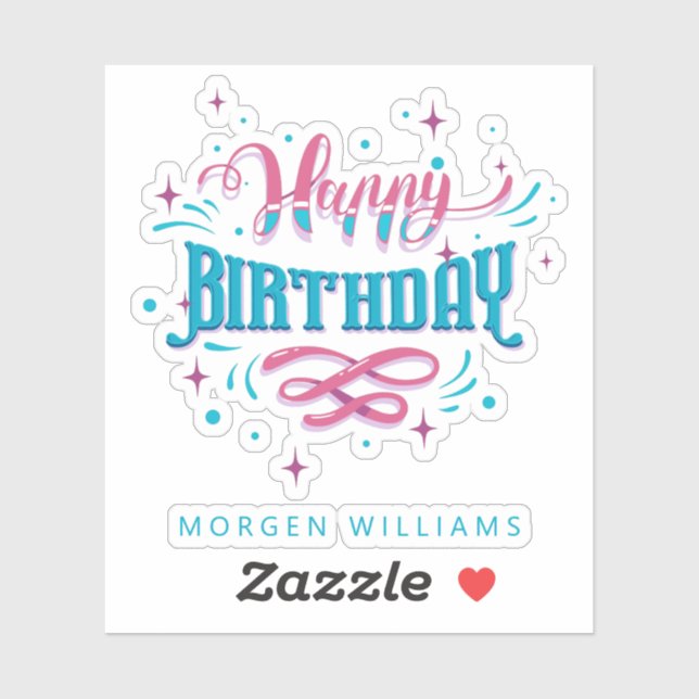 Happy Birthday retro typography (Sheet)