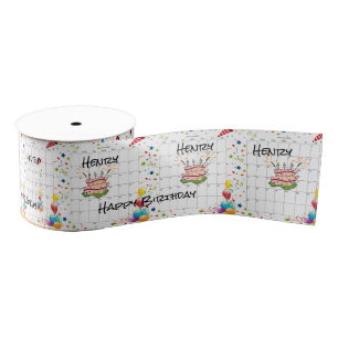 Happy Birthday Ribbon, November 2022 Grosgrain  Ribbon