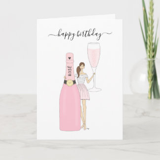 Happy Birthday - Rose Fashion Girl Card