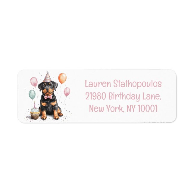 Happy Birthday Rottweiler Dog (Front)