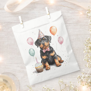 Happy Birthday Rottweiler Dog Favour Bag