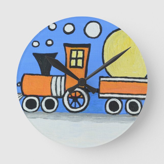 Happy Birthday Round Clock (Front)