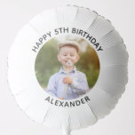 Happy Birthday Round Photo Balloon<br><div class="desc">Create your own personalized balloon for a special family birthday.
Customize the black text colour to match your photo.
If you change the font type or size,  you can fine tune the curvature of the text in small increments. 
Have fun creating your own custom design.</div>
