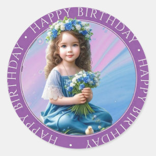 Happy Birthday Round Stickers
