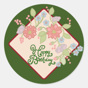 Happy Birthday Runder sticker