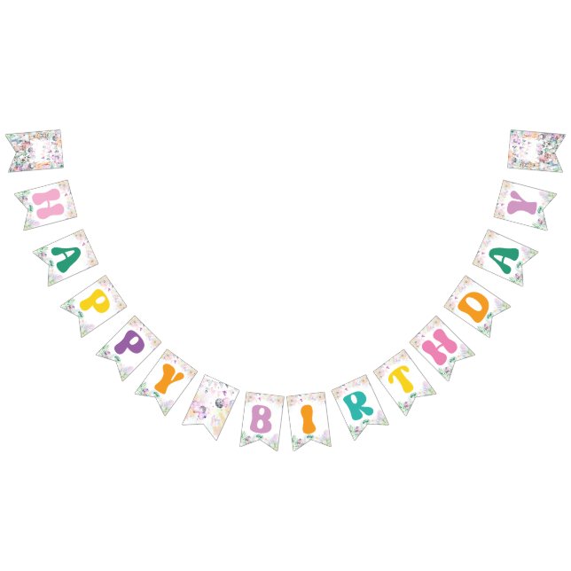 Happy Birthday Safari Party Animals Wild One Bunting Flags (All)