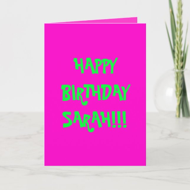 HAPPY BIRTHDAY SARAH!!! CARD (Front)