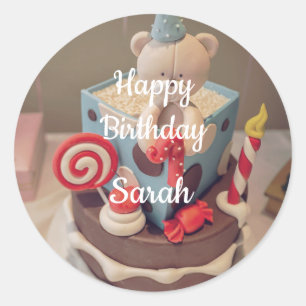 Happy birthday Sarah Classic Round Sticker
