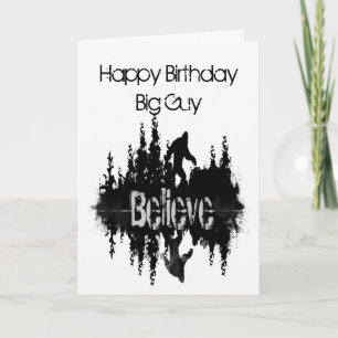 Happy Birthday Sasquatch, Big Foot Lake Reflection Card