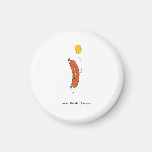 Happy Birthday Sausage Magnet