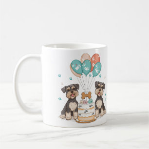 Happy Birthday Schnauzer Dogs Coffee Mug