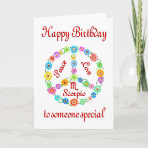Happy Birthday Scorpio Card