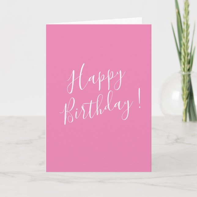 Happy Birthday Script Holiday Card (Front)