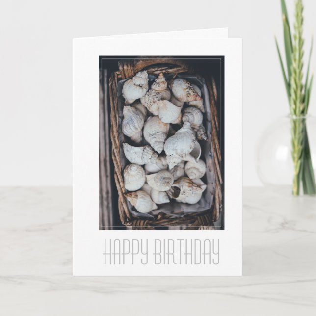 HAPPY BIRTHDAY  "SEASHELLS" CARD (Front)