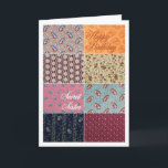 Happy Birthday Secret Sister Crazy Quilt Card<br><div class="desc">The inside text: "In the crazy quilt of life,  I'm so glad you're in my block of friends. Happy Birthday to my secret sister!"  You can personalize.</div>