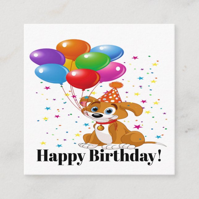 Happy Birthday! - See Back! Square Business Card (Front)