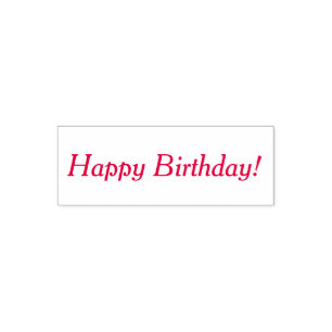Happy Birthday Self Inking Rubber Stamp