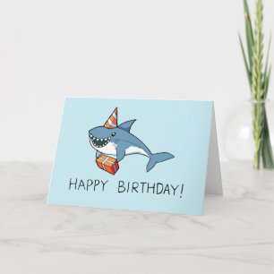 Happy Birthday Shark Card