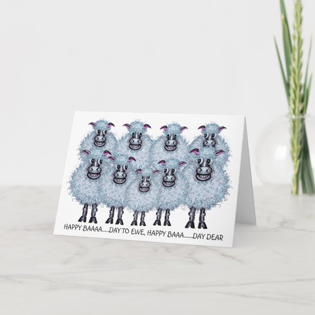 Happy birthday sheep singing card (Front)
