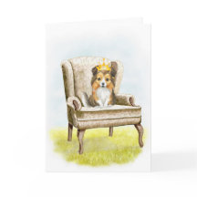 Happy Birthday Sheltie Princess Pup Birthday Card