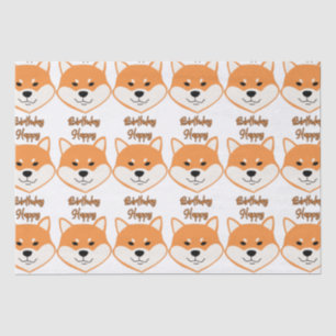 Happy Birthday Shiba Inu Original Tissue Paper