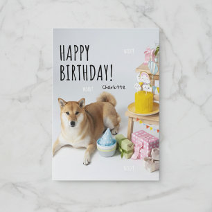  Happy Birthday Shiba Inu Party Card