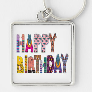 "HAPPY BIRTHDAY" SIGN KEYCHAIN
