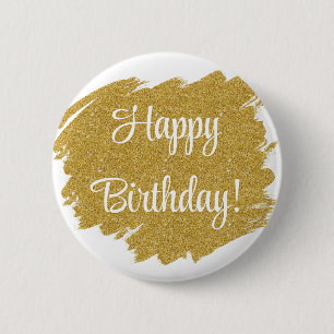 Happy Birthday Simple Minimal 2 Inch Round Button
