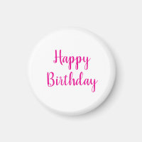 Happy Birthday Simple Minimalist Elegant Pink
