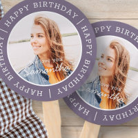Happy Birthday Simple Preppy Modern Custom Photo