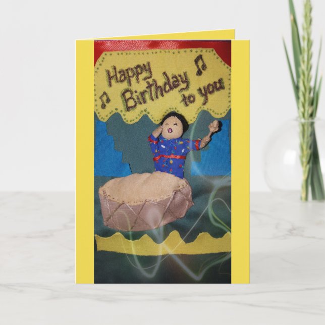 Happy Birthday Singer Card (Front)